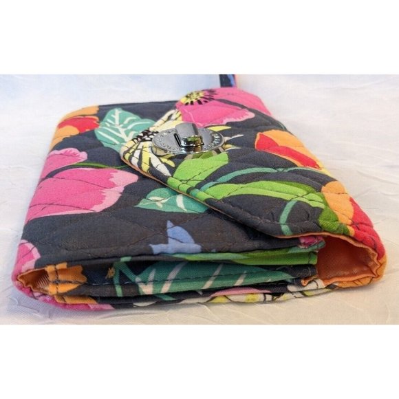 Vera Bradley Jazzy Blooms Wristlet Quilted Purse Wallet Turn Clasp Floral Boho - Picture 8 of 13